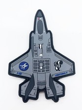 Lockheed Martin® F-35A Lightning II® Silhouette PVC Patch, 5 in, Hook and Loop