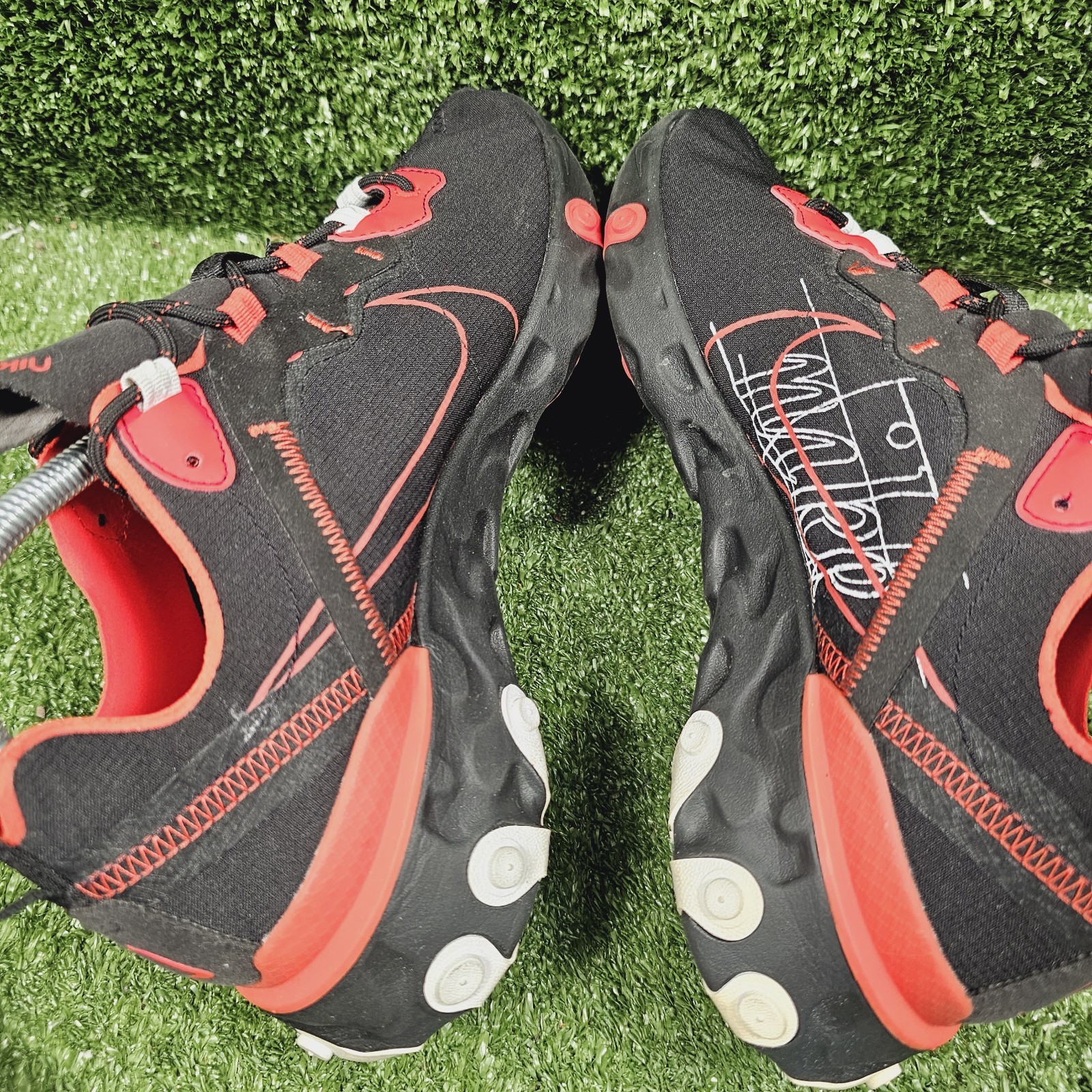 Nike React Element 55 Script Swoosh Athletic Snea… - image 5