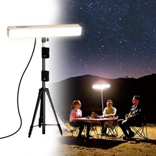 Cordless Rechargeable LED Work Light Tripod Stand Camp Work Site Emergency Light