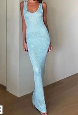 BLUE SPARKLE MAXI DRESS 5
