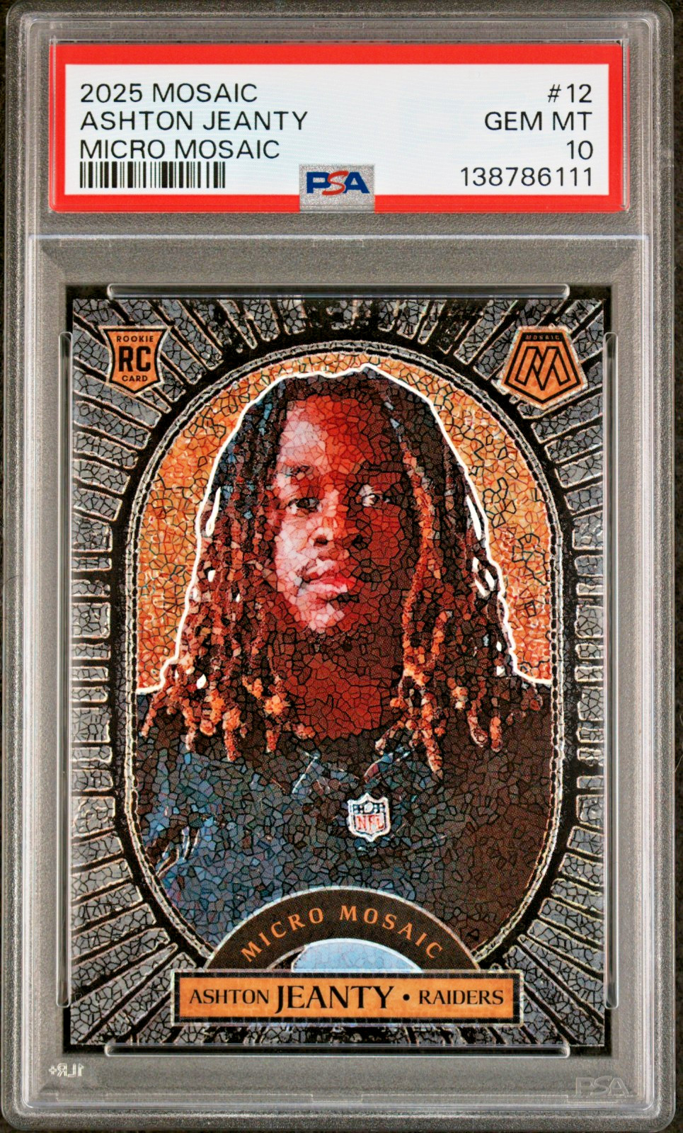 Ashton Jeanty Panini Mosaic Micro Mosaic #12 Base