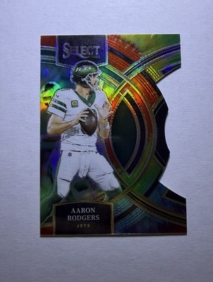 2023 Panini Select #121 Aaron Rodgers Tie-Dye Prizms Die Cuts #/25