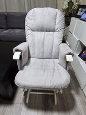 Nursing Chair and Footstool Relaxed Breastfeeding Nursery Seating