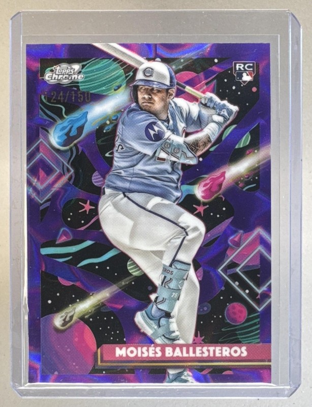 Moises Ballesteros 2025 Topps Cosmic Chrome #58 Purple Nebula Refractor RC /150