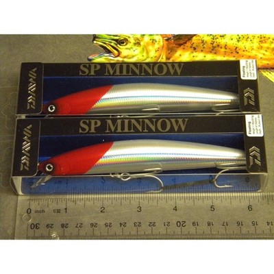 Daiwa Salt Pro SP Minnow Striper FLOATING Lure DSPM15F10 Laser Red Head Lot 2