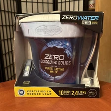 Zero Water Pitcher 10 Cup 5 Stage Advanced Filtration w/ Meter - Brand NEW