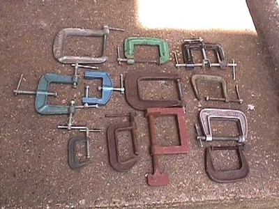 VINTAGE C CLAMP LOT MIXED COLLECTION DECOR ART PROJECT REPURPOSE RESTORE