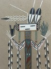 Vtg Fredrick Myerson Sand Painting Healing God Navajo Southwest Native Signed — photo 2