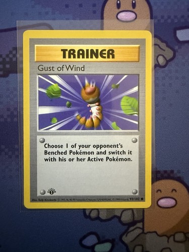 1999 POKEMON Gust of Wind 93/102 1st Edition Base Set NM