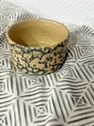 Vtg R. R. P. Co. Roseville Ohio Pottery Blue Spongeware Small Crock Ramekin (J)