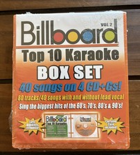 KARAOKE : BILLBOARD TOP 10 KARAOKE BOX SET / 40 songs on 4 CD Gs 