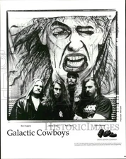 1991 Press Photo Ben Huggins and Members of the band Galactic Cowboys