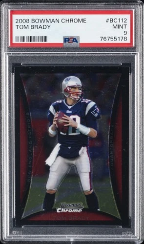 2008 BOWMAN CHROME #BC112 TOM BRADY PSA 9