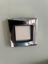 Plaque De Finition Schneider Alvais Design Anthracite & Chrome - Modèle ALB84300 - Occasion Impeccable