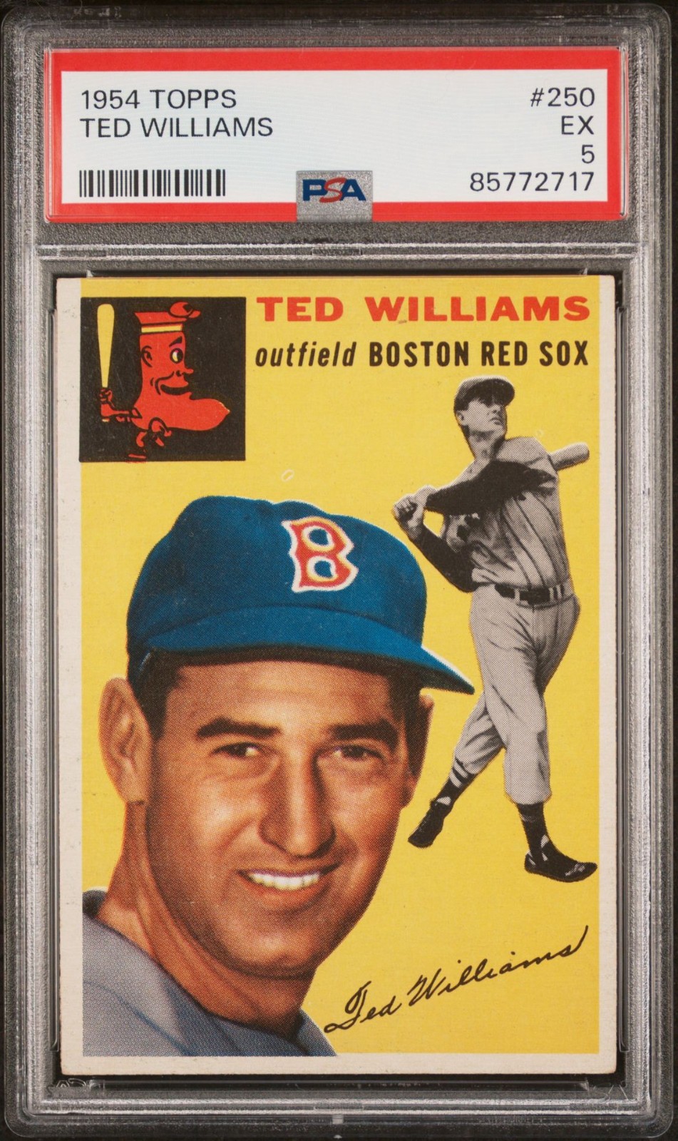 1954 Topps #250 TED WILLIAMS  PSA 5 ~ HOF