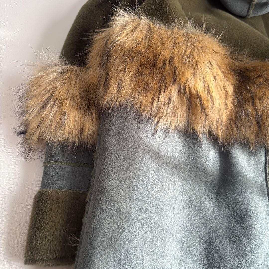 AMERI FUR DOCKING MOUTON COAT Green - image 12