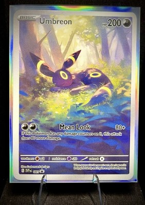 Umbreon Enchanted Forest Custom Fan Art Pokemon Card w/ Holo Sleeve