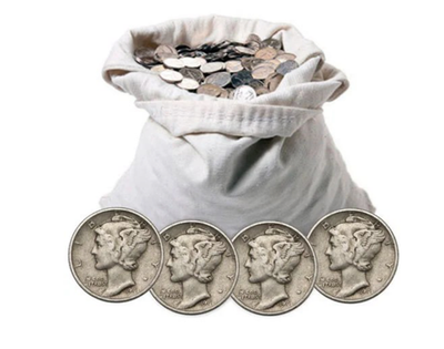 #ad #ad $100 Face 1916 1945 P D S Mercury Dimes 90% Silver 20 Rolls 1000 Coin Bulk Lot $5570.65
