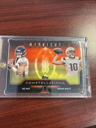 2024 Topps Midnight - Constellations Bo Nix, Drake Maye #C-21 Dusk /75 (RC)
