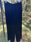 Ann Taylor Women’s Size 2 Velvet Black Wide Leg Rayon Silk Blend Pant Side Zip — photo 2