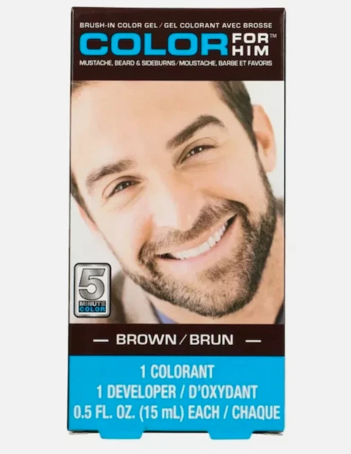 Color For Him Hombre 5 Minutos Cepillo Marrón Facial Color Color Gel, (Paquete de 15) Foto 2 de 3