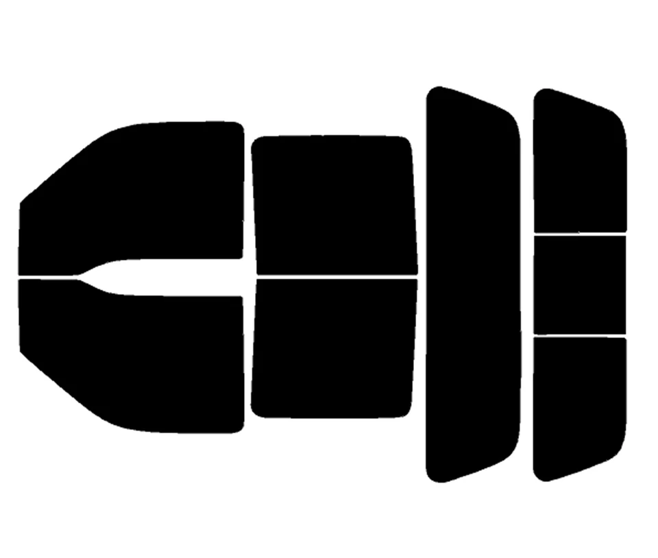 Kit de película de tinte de ventana de 2 capas precortada para TODOS los Ford F250/F350/F450/F550 doble cabina Foto 4 de 4