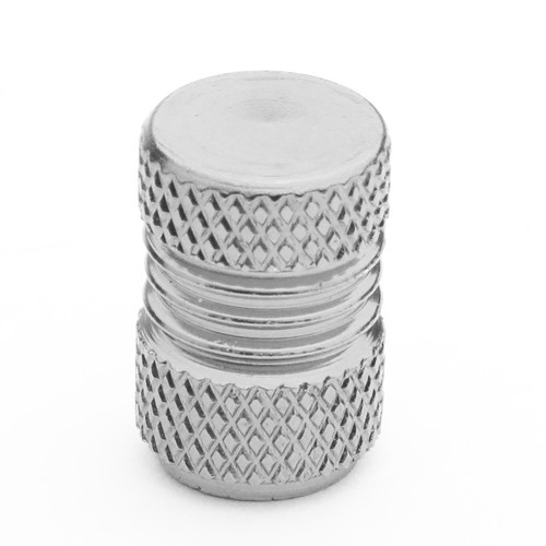 17MM SILVER UNIVERSAL TIRE RIM PORT DUST COVER VALVE STEM CAP KNURLED 4PCS/SET - Picture 3 of 5