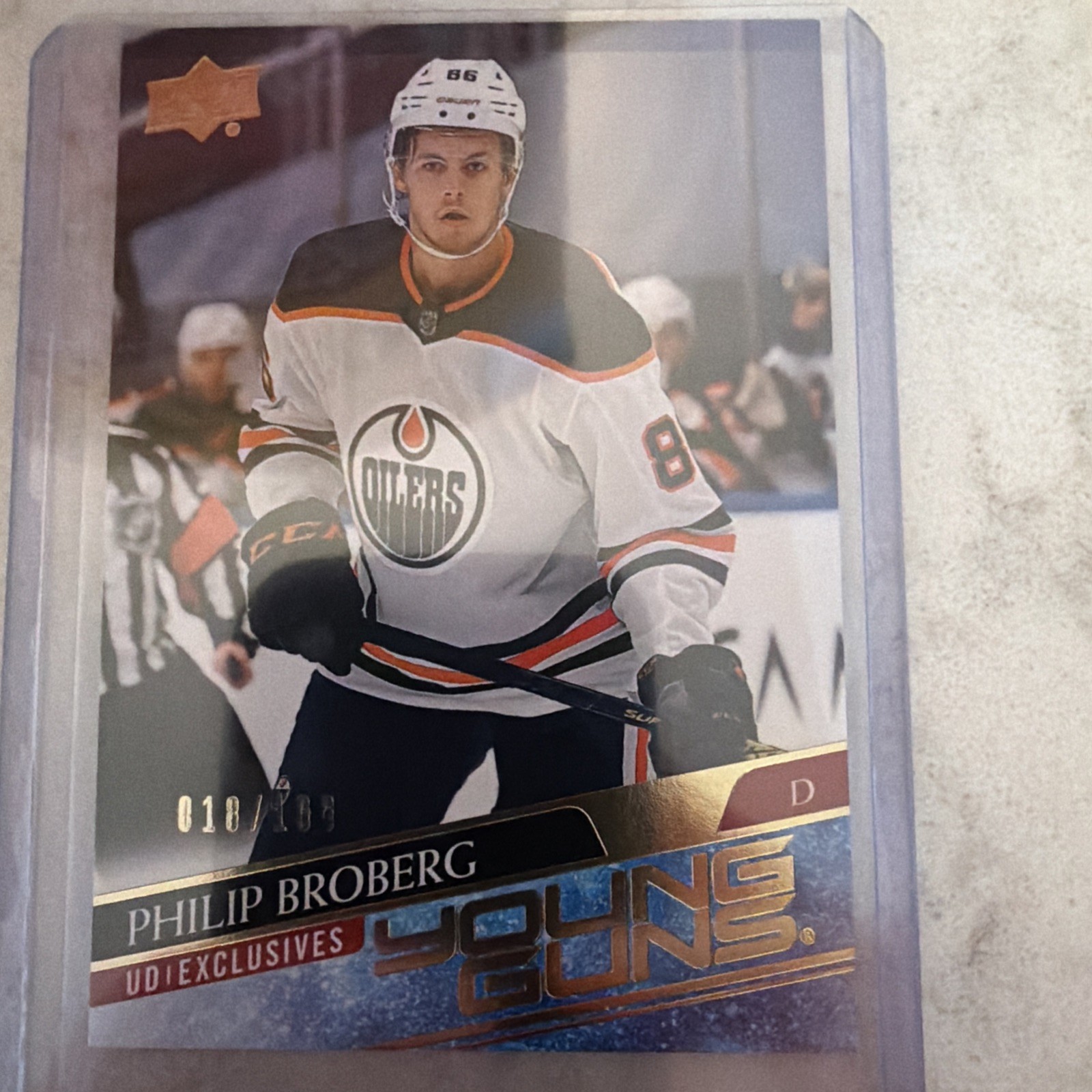 2020-21 Upper Deck Young Guns UD Exclusives /100 Philip Broberg #204 Rookie RC