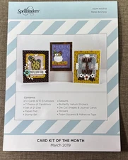 Spellbinders Relax & Enjoy March 2019 Card Kit KOTM - Almost Complete Kit