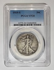 (LD) 1919-S 50C Walking Liberty VF20