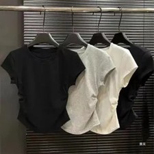 Stylish Basic Women T Shirt with Comfortable Short Sleeves and Regular Length