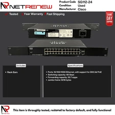 Cisco SG112-24  Unmanaged Network Switch  24-Port