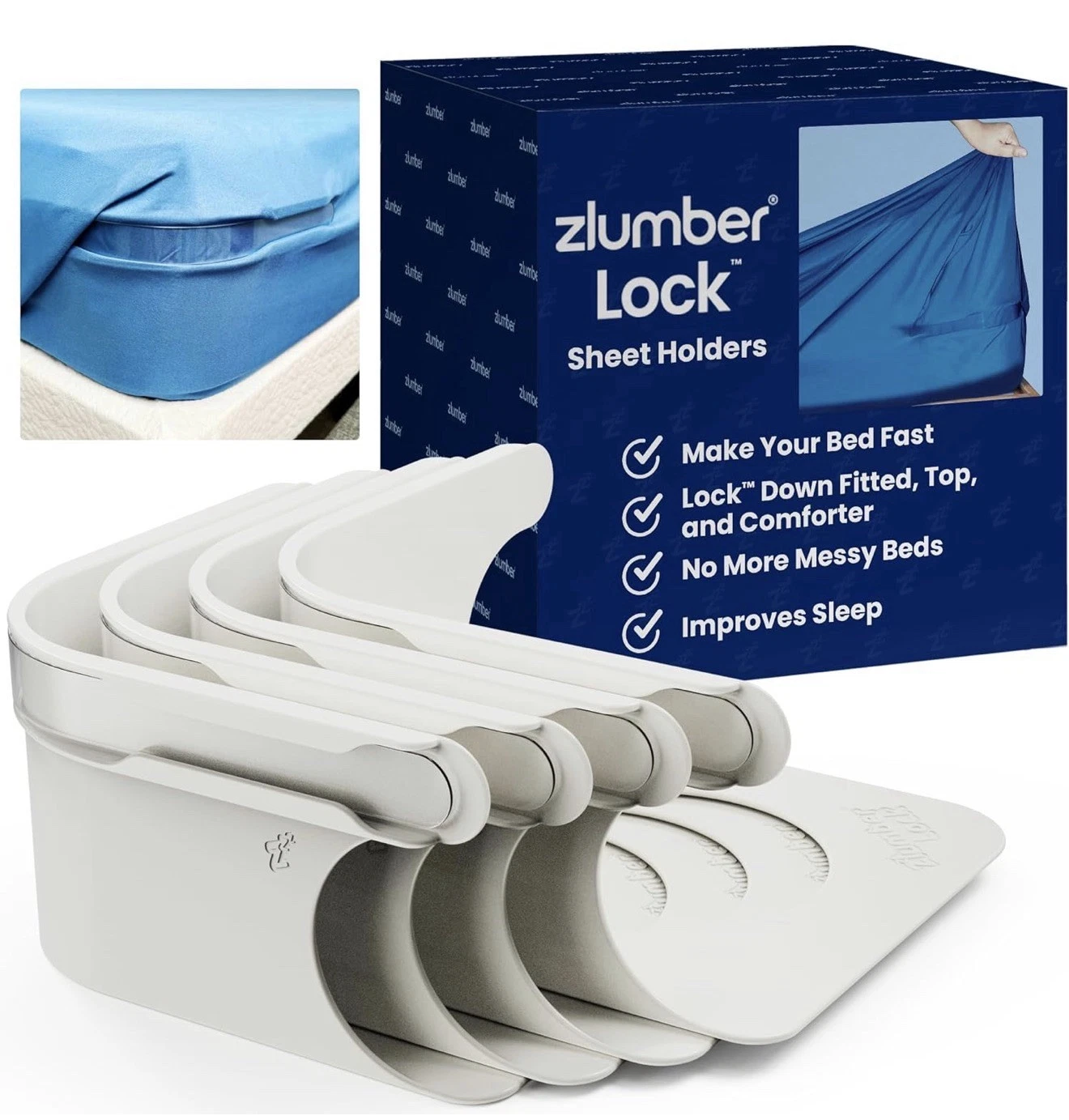 The USA Zlumberlock Secure Sheet Holder W/ Heavy Duty Mattress Straps Universal
Opens in a new windo