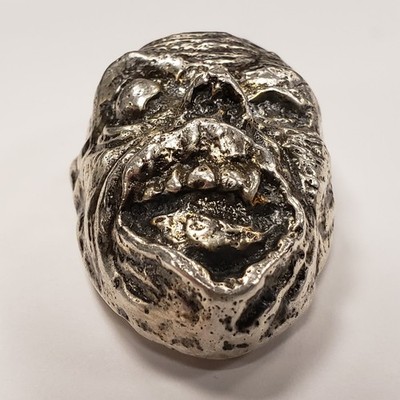 5 oz .999 Silver - Hand Poured Zombie Face - MK Barz 004/500 - SKU