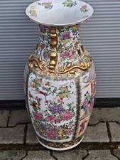 Large Chinese Vase Floor Vase XXL 60cm Hand Painted Circa 1950-1960