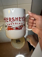HUGE 28 OZ Hershey's Chocolate Coffee Cocoa Mug by Galerie Christmas 5" Tall