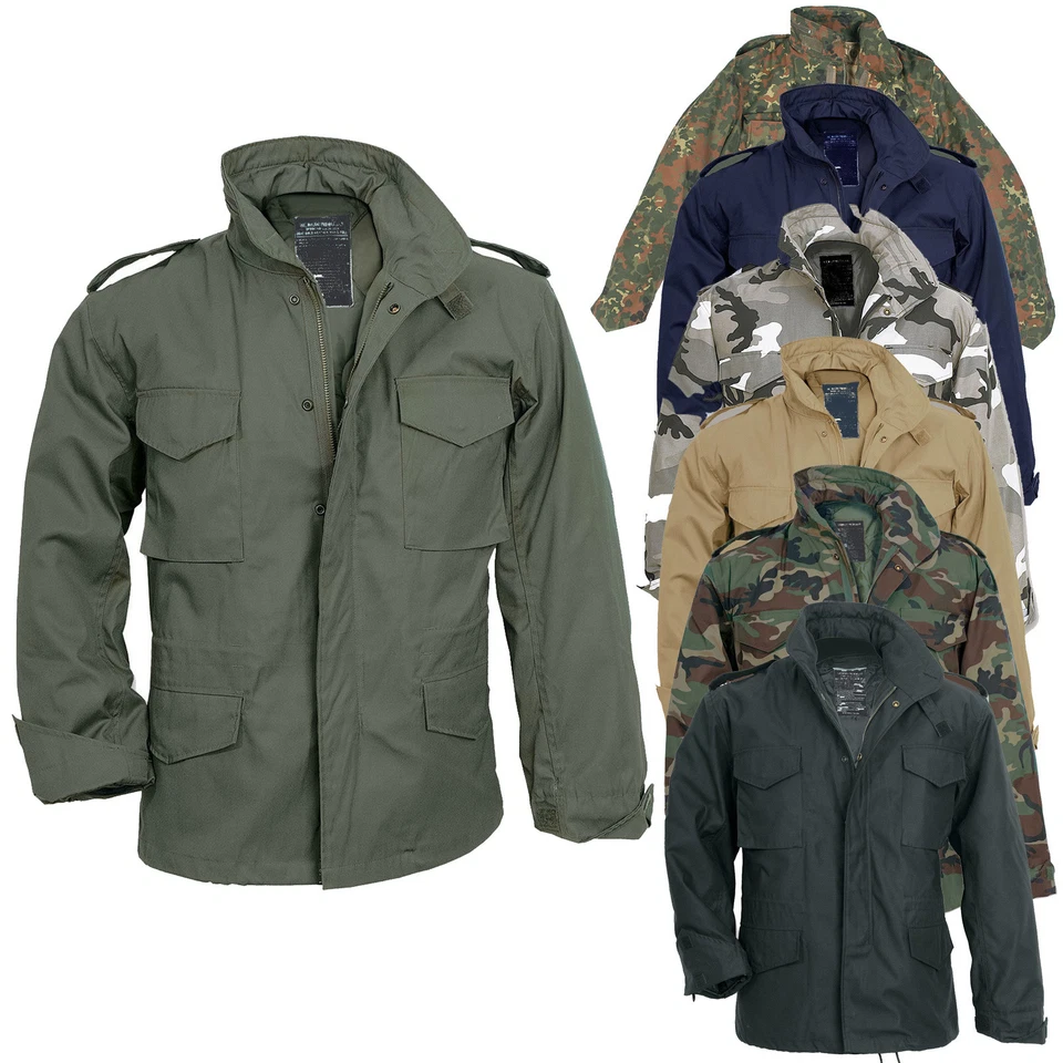 BRANDIT US Veste De Combat M65 avec Doublure S-7XL 7 Couleurs Army Parka D Veste Camo