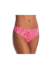 Aqua Intimates Microfiber Thong, Pink Combo, Large