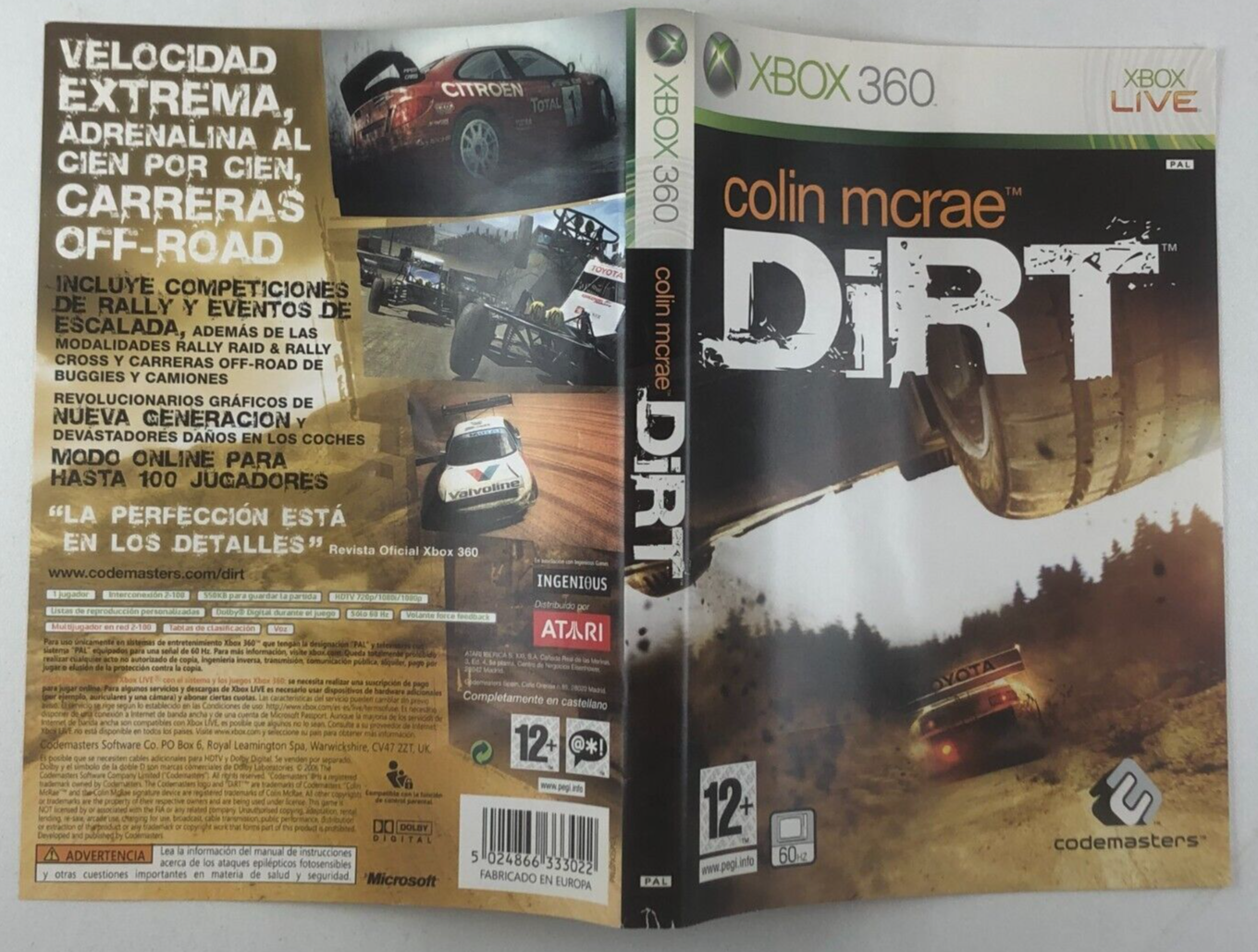 Pack 4 Jeux Colin McRae Dirt 1, 2, 3 & Showdown - Xbox 360 - Français - Bon État