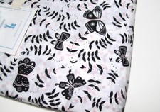 Pottery Barn Kids Black Pink Vivienne Butterfly Full Queen Duvet Cover New