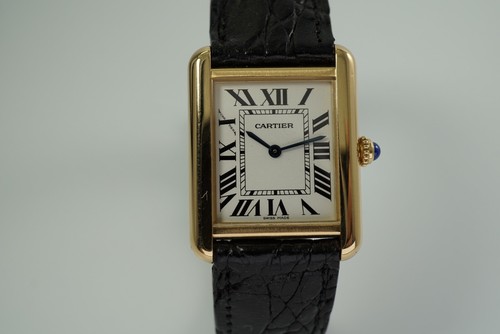 CARTIER TANK SOLO 2743 LADIES 18K GOLD 