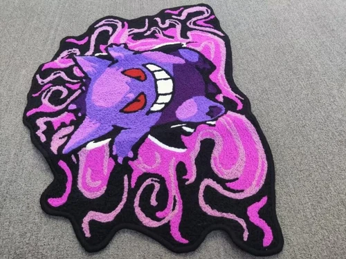 Gengar Japanese Anime Cartoon Living Room Wool Carpet Floor Mat Runner Rugs Smok - Picture 3 of 4