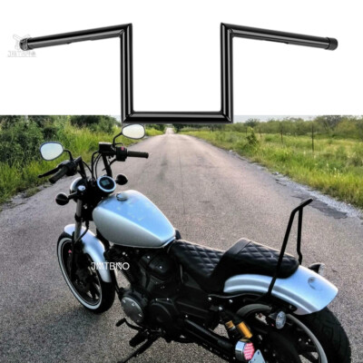 Motorcycle Z-Bar 1'' 25mm 8''Rise Handlebars Bar Black For Yamaha Bolt Virago 250