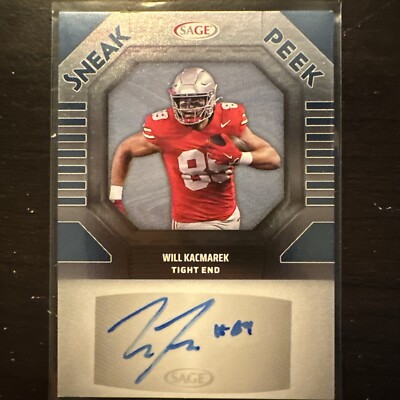 2025 Sage Low Series Will Kacmarek Auto Ohio State Buckeyes Sneak Peek SPA-WK