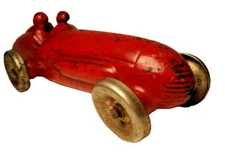 Vintage A C Williams Red Cast Iron 2 Man Race Car Racer