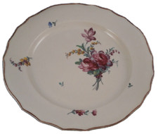 Assiette Florale En Porcelaine Tournai Du 18E Siècle