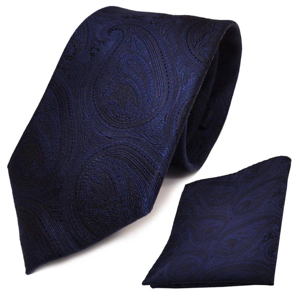 TigerTie Designer Krawatte + TigerTie Designer Einstecktuch in Paisley gemustert - Bild 1 von 1
