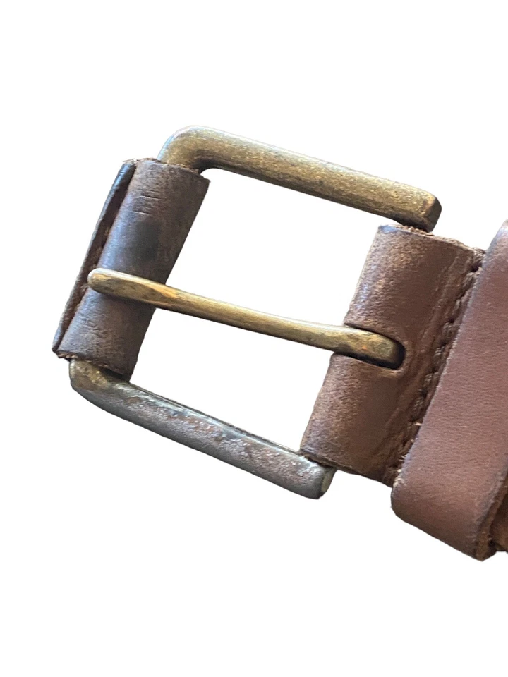 Timberland коричневый замшевый кожаный ремень мужчин 40 XL винтажный латунная пряжка  - Изображение 4 из 4