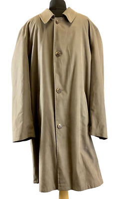 Bugatti men's overcoat light brown large 44 water resistant removable lining K3