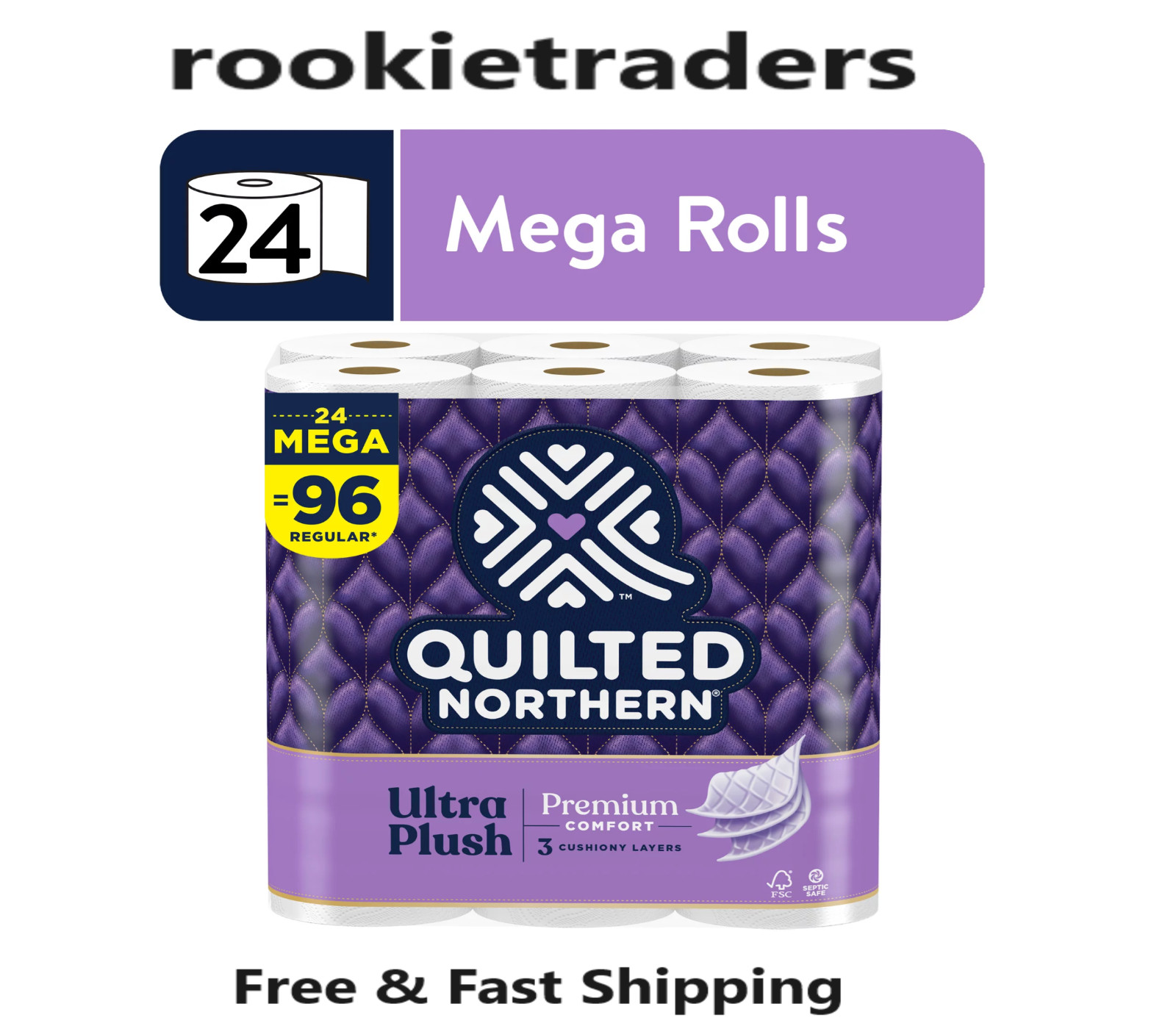Quilted Northern Ultra Plush Toilet Paper - 24 Mega Rolls